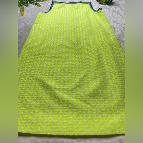 J. Crew Neon Yellow Arrow Print Sleeveless Shift Dress Womens 00 - Picture 11 of 16